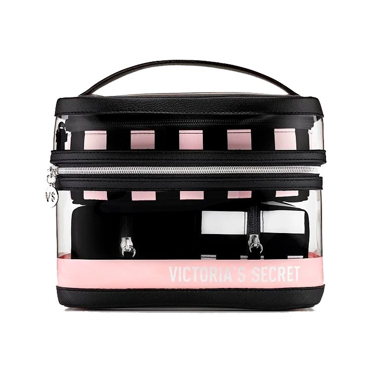 

Набор косметичек женский Victoria's Secret Train Case Розовый/Черный