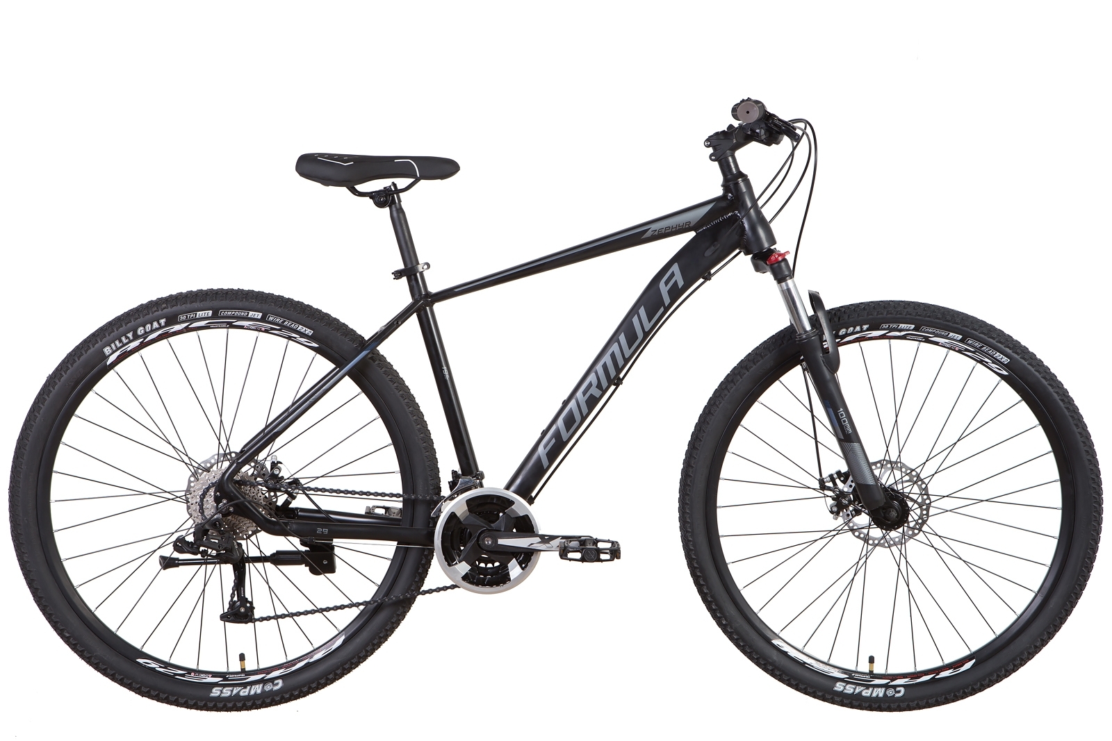 

Велосипед 29" Formula ZEPHYR 3.0 DD 21" черно-серый (м) 2022