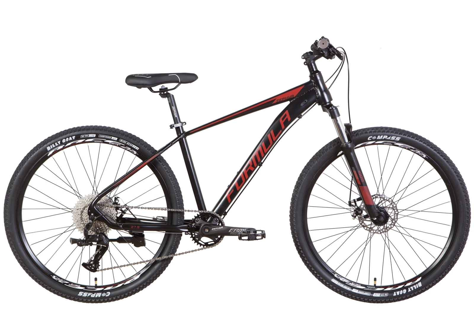 

Велосипед 27.5" Formula ZEPHYR 1.0 DD 19" черный с красным (м) 2022