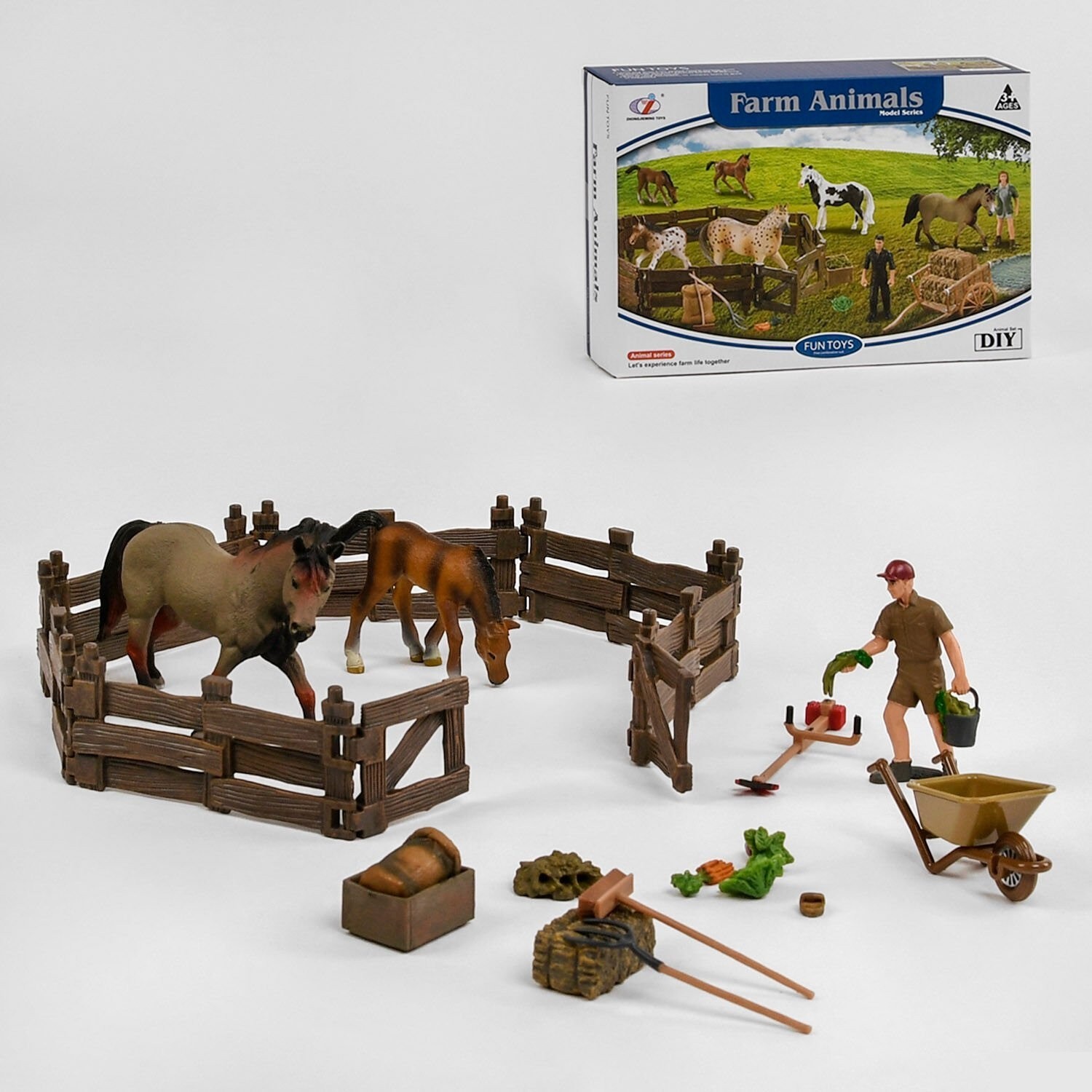 

Игровой набор Fun Toys ферма с загоном для лошадей