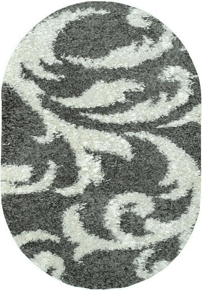 

Ковер с высоким ворсом Loca 9161A gray овал 1.50x2.30