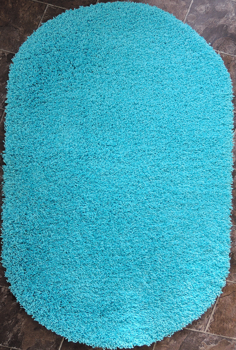 

Ковер с высоким ворсом Loca 6365A aqua овал 0.80x1.50