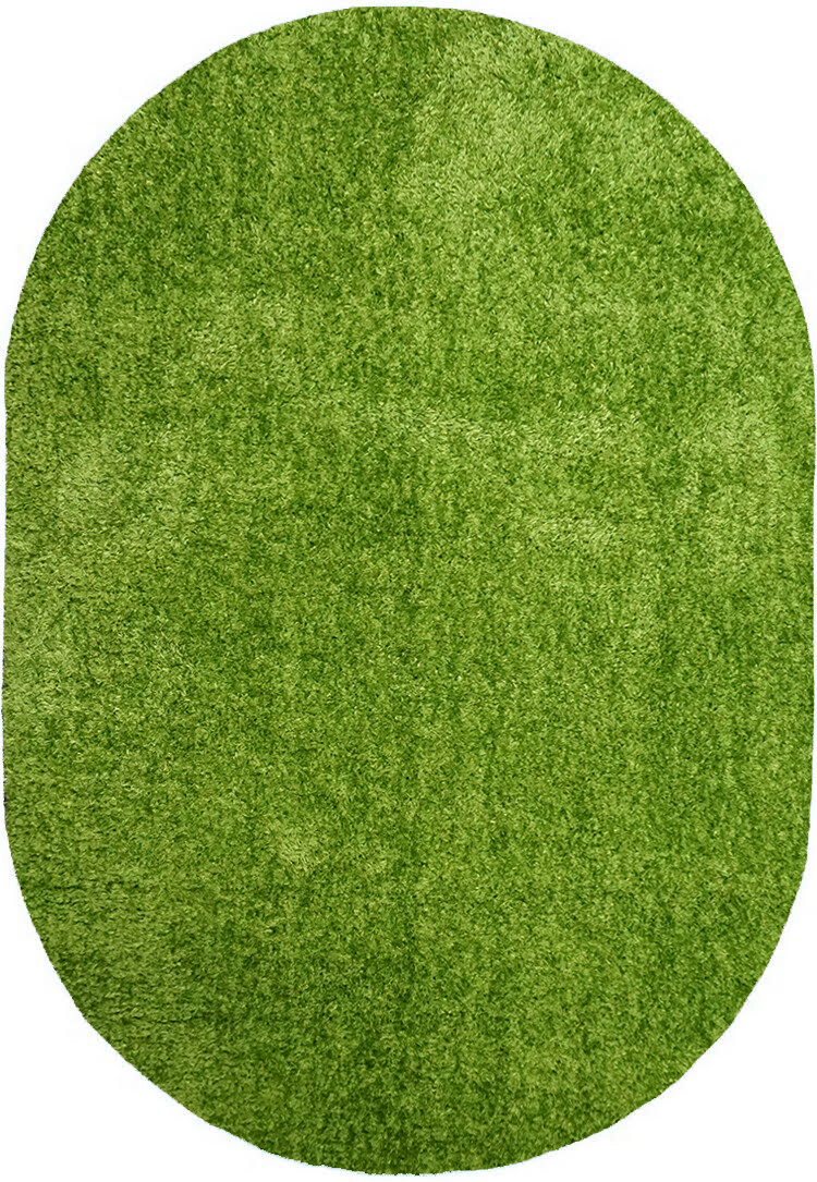 

Ковер с высоким ворсом Puffy 4b S001a green овал 2.00x2.90