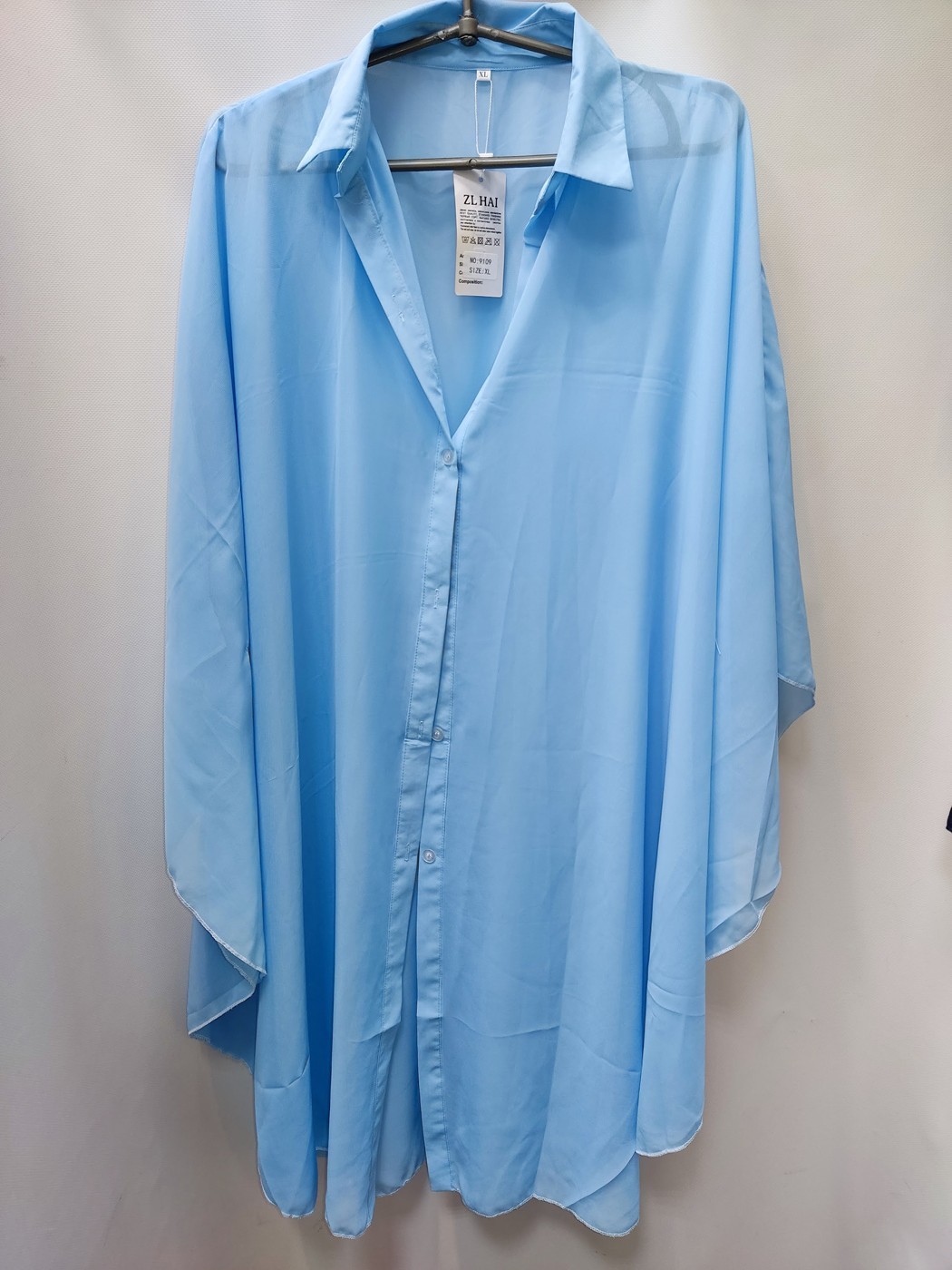 

Длинная пляжная рубашка большой размер Z.Five 9109 голубая, Длинная пляжная рубашка большой размер Z.Five 9109 голубая 54