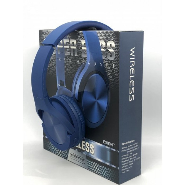 

Наушники Беспроводные Bluetooth Super Bass E900BT Синие