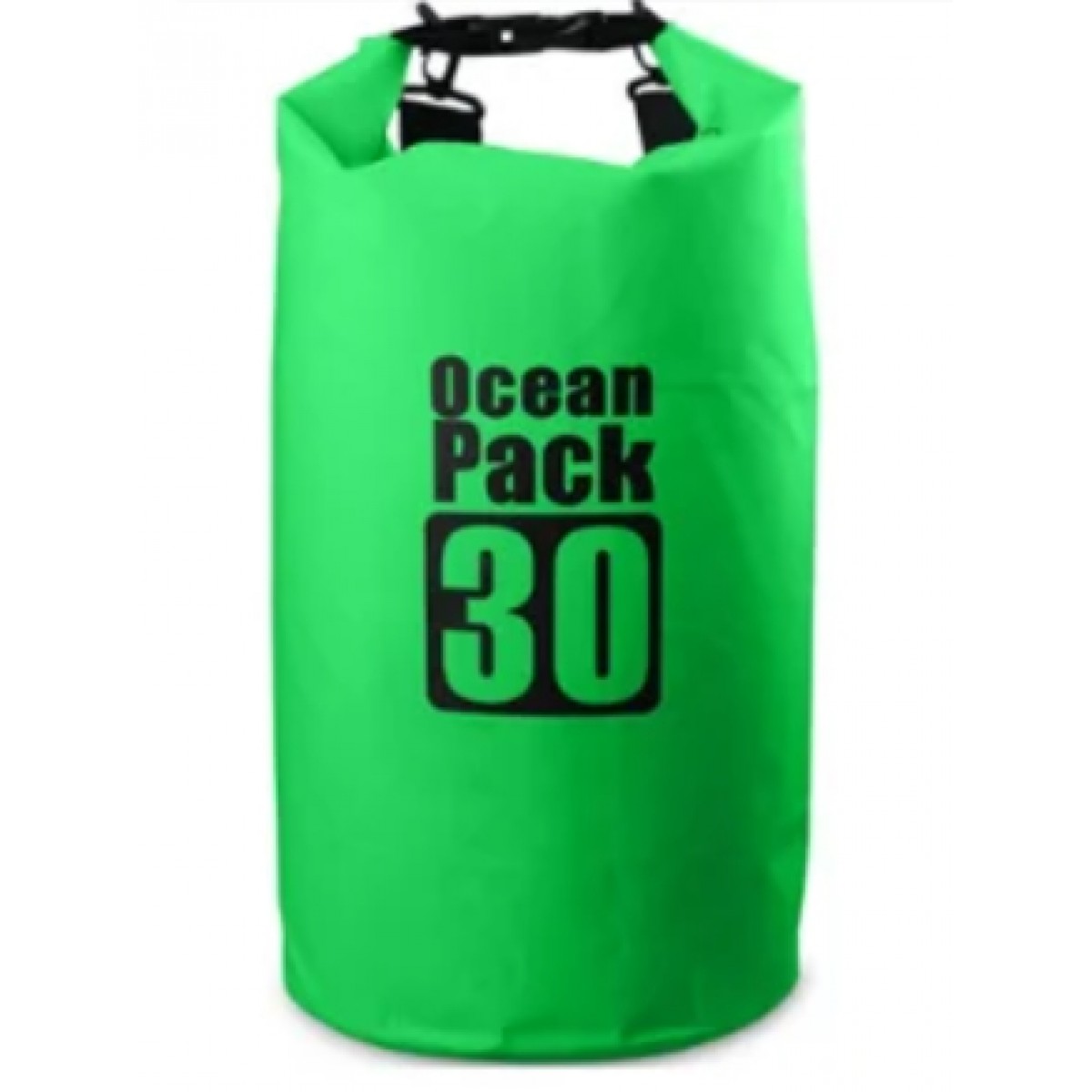 

Гермомешок с двойным плечевым ремнем Ocean Pack 30 литров PVC, водонепроницаемый, зеленый
