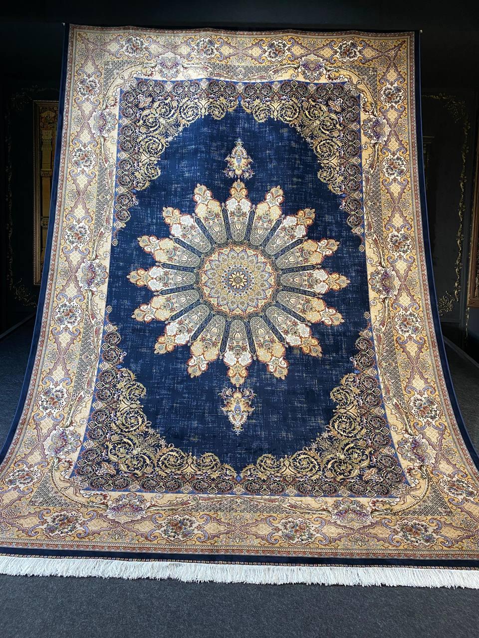 

Ковер Faravahar Silk 200х300 см Синий с золотистым (О-1017)