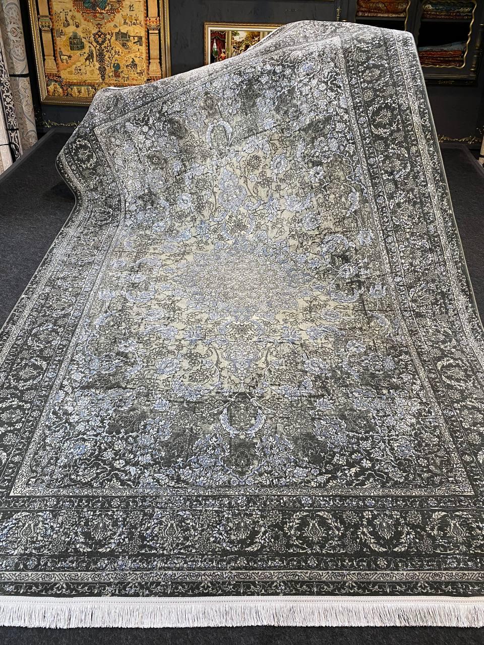 

Ковер Faravahar Vintage 200х300 см Светло-серый с голубым (0874)