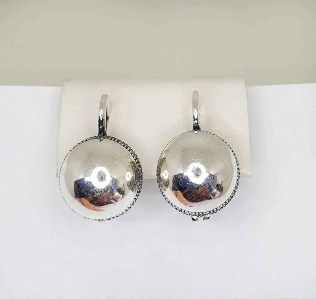 

Сережки серебряные с марказитом 9,55 г
