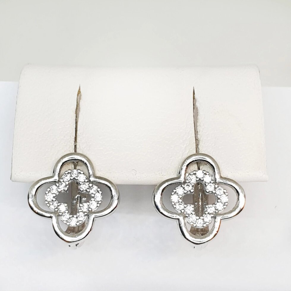 

Сережки серебряные с кубическим цирконием 1,98 г