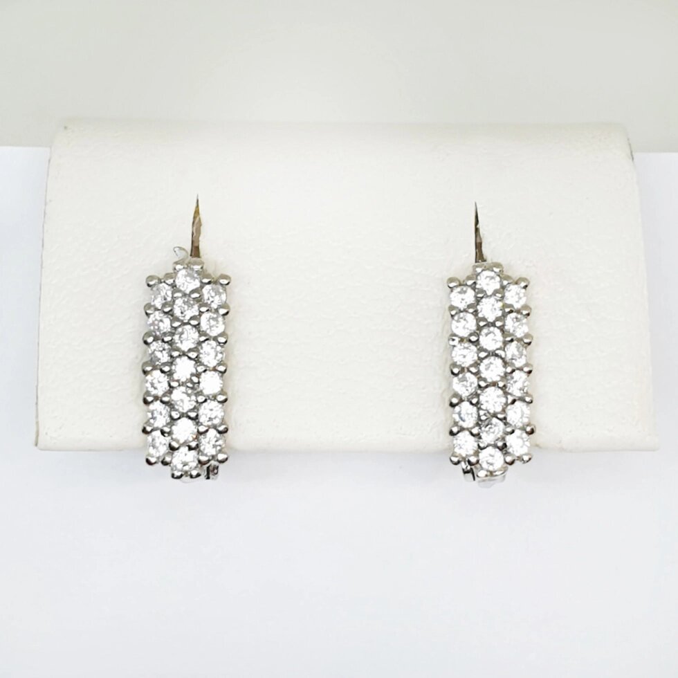 

Сережки серебряные с кубическим цирконием 1,9 г