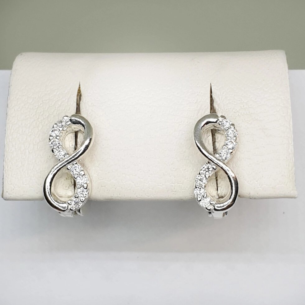 

Сережки серебряные с кубическим цирконием 1,85 г