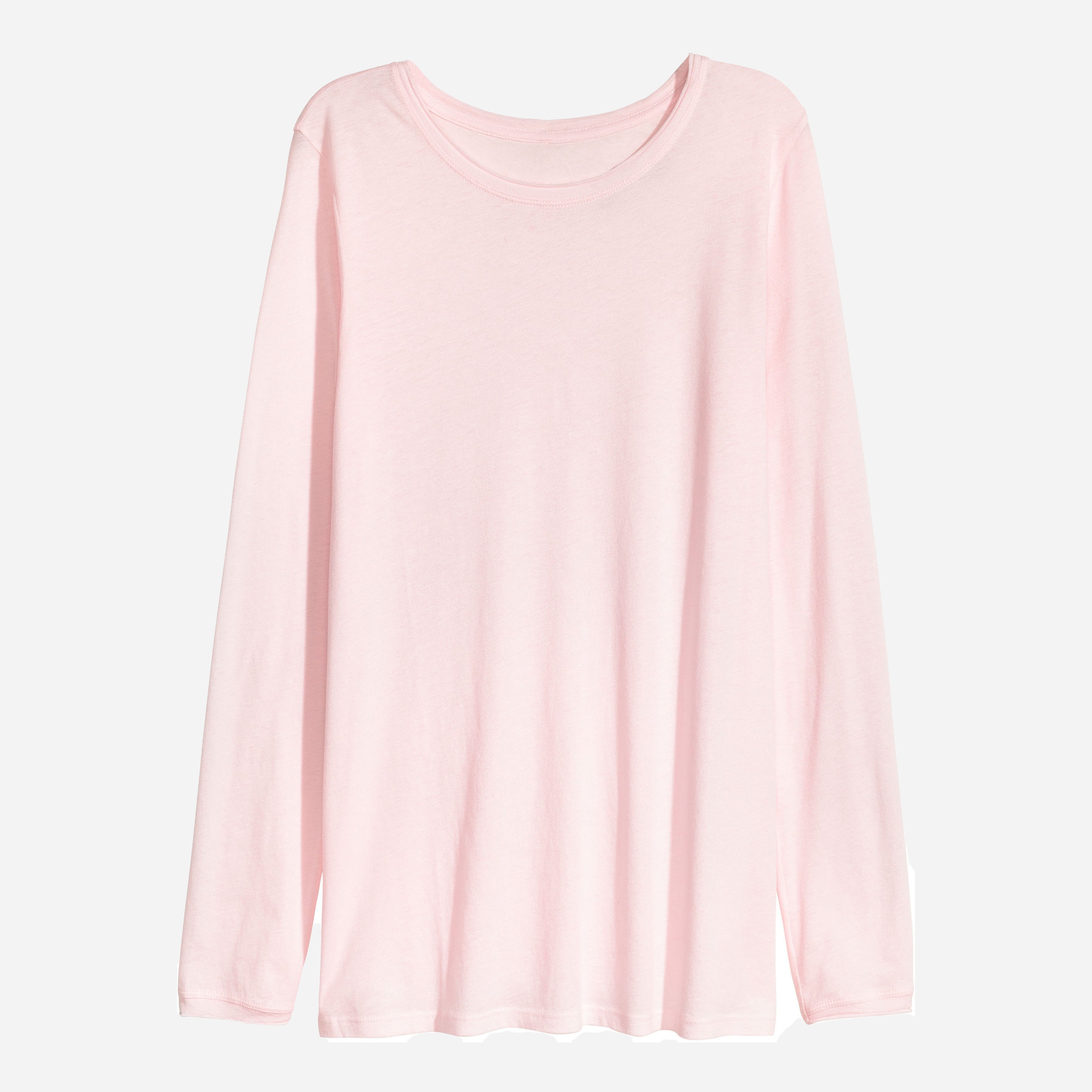 

Футболка с длинными рукавами H&M 6204249 122-128 см Светло-розовая