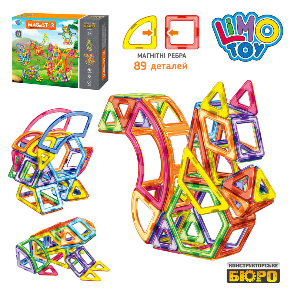 

Магнитный конструктор "Животные" 89 деталей LT2002