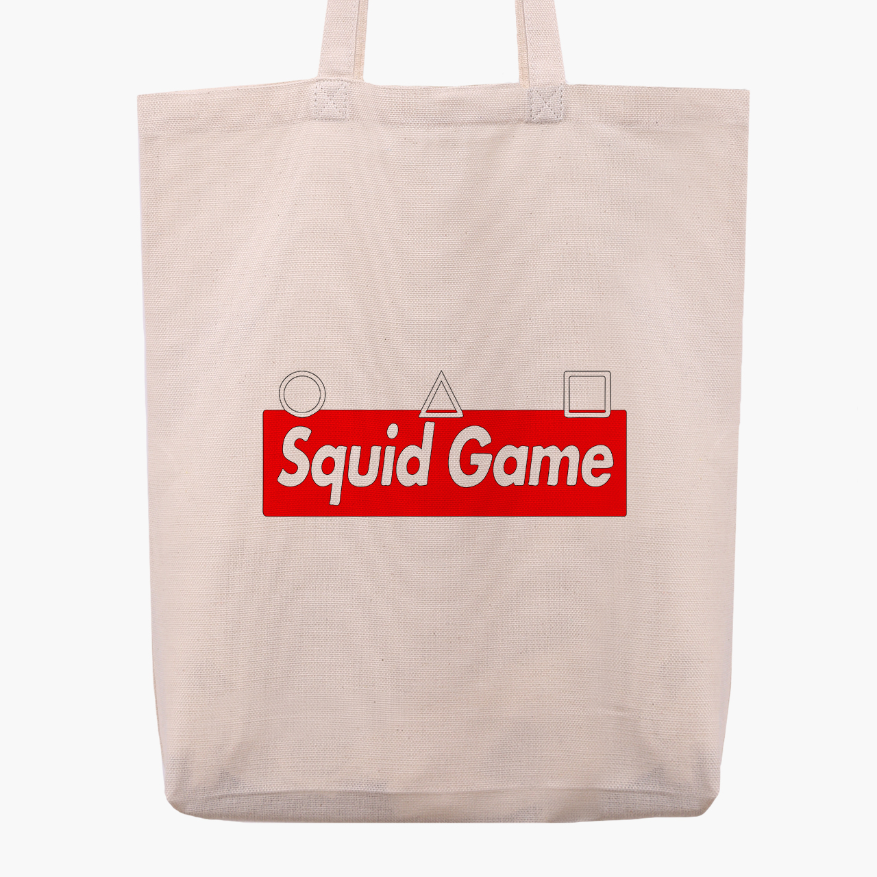 

Эко сумка шоппер Игра в кальмара (Squid Game) (9227-3368) 41x35x8.5 см Белый