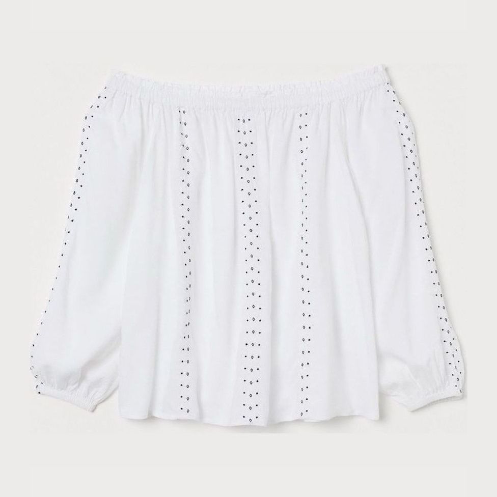

Топ H&M 0752509-9  Белый, Топ H&M 0752509-9 36 Белый
