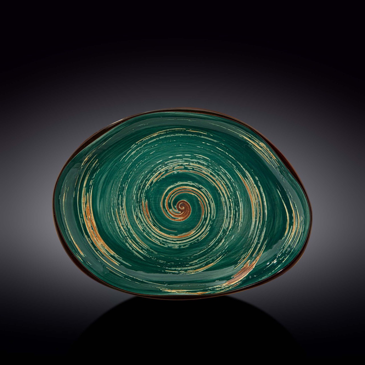 

Wilmax.Spiral.Green.Блюдо камень 33х24,5см 700мл