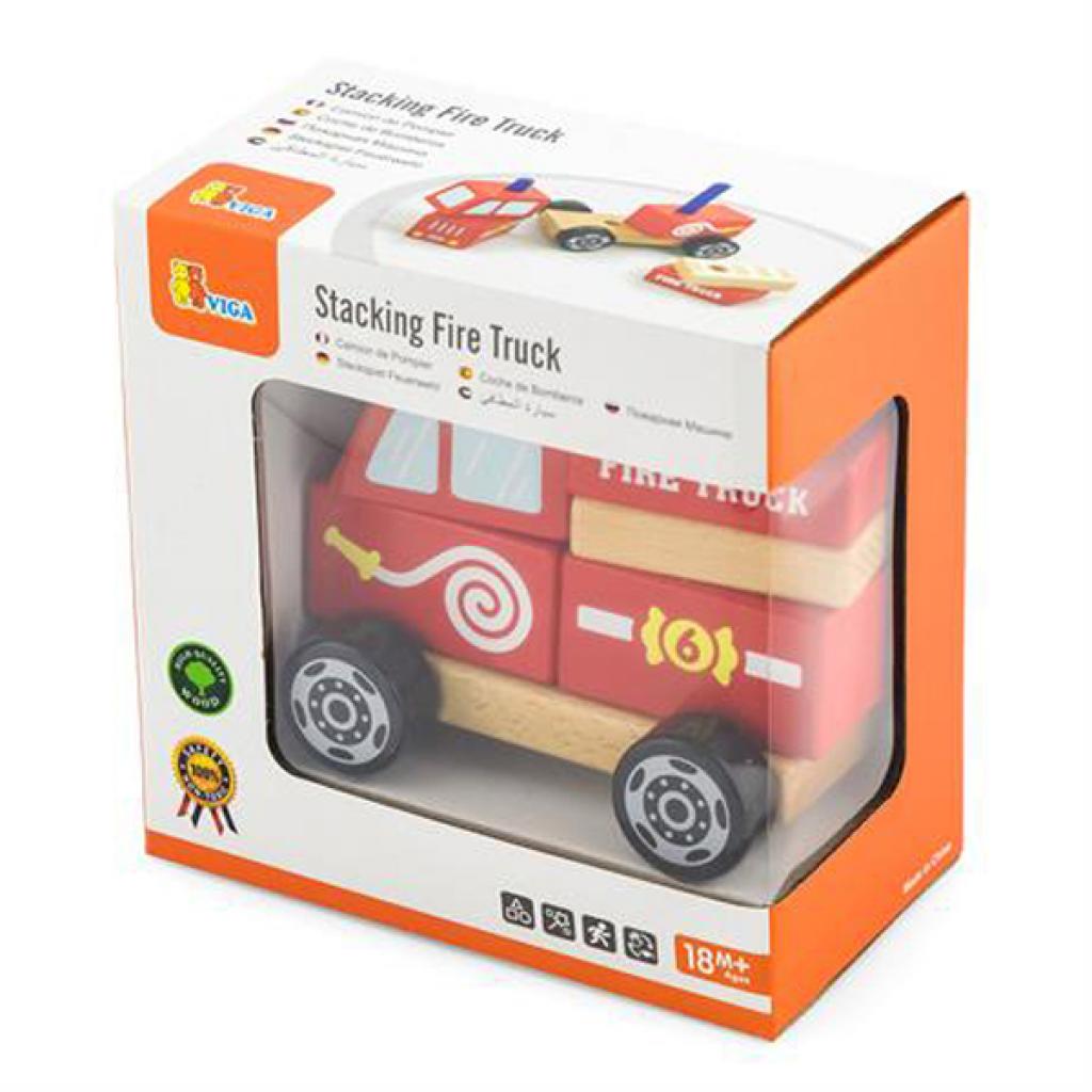 

Развивающая игрушка Viga Toys пирамидка Пожарная машинка (50203FSC)