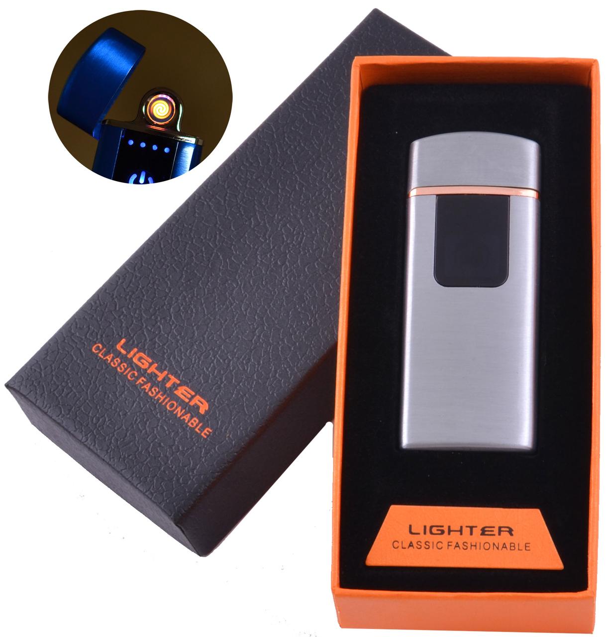 

USB зажигалка в подарочной коробке LIGHTER (Спираль накаливания) №HL-132 Silver