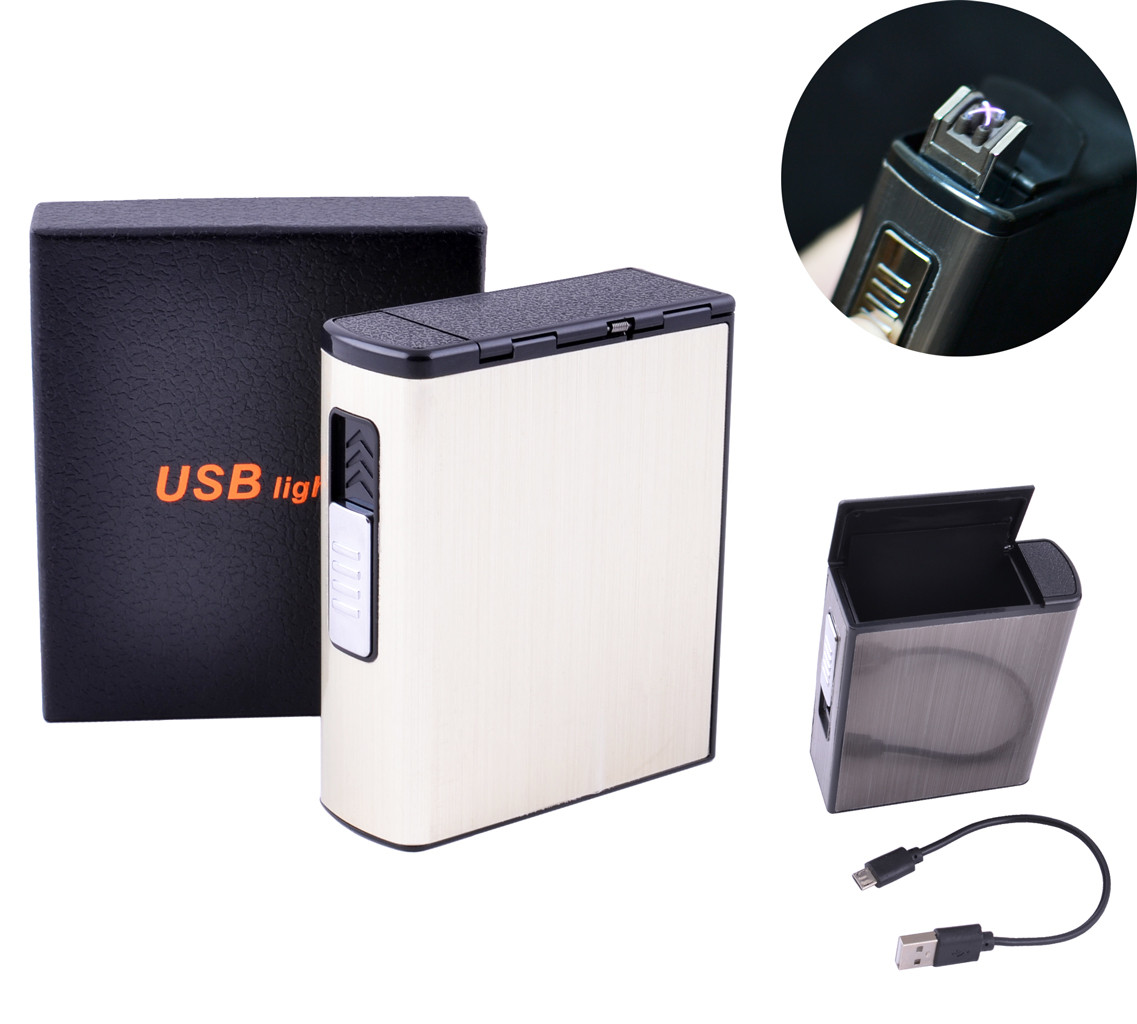 

Портсигар + USB зажигалка (Пачка сигарет, Электроимпульсная) №HL-157