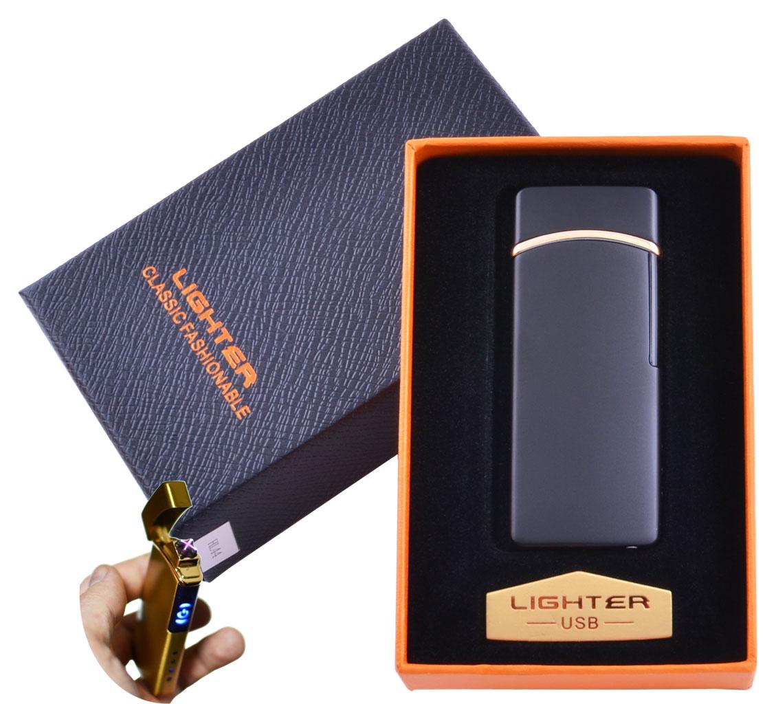 

Электроимпульсная зажигалка в подарочной упаковке Lighter (Двойная молния, USB) №HL-44 Black
