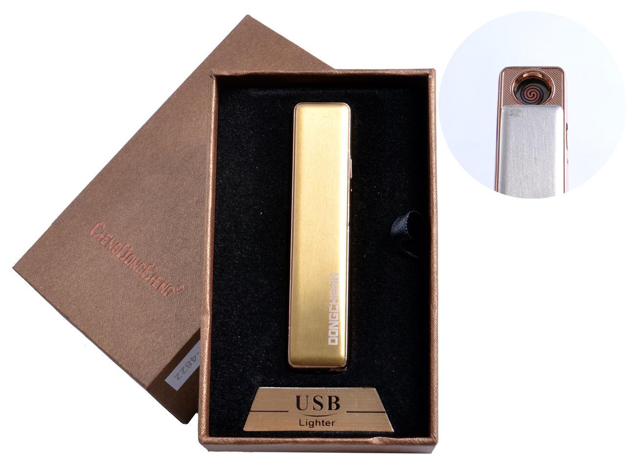 

USB зажигалка в подарочной упаковке (спираль накаливания, золото) №4822-2