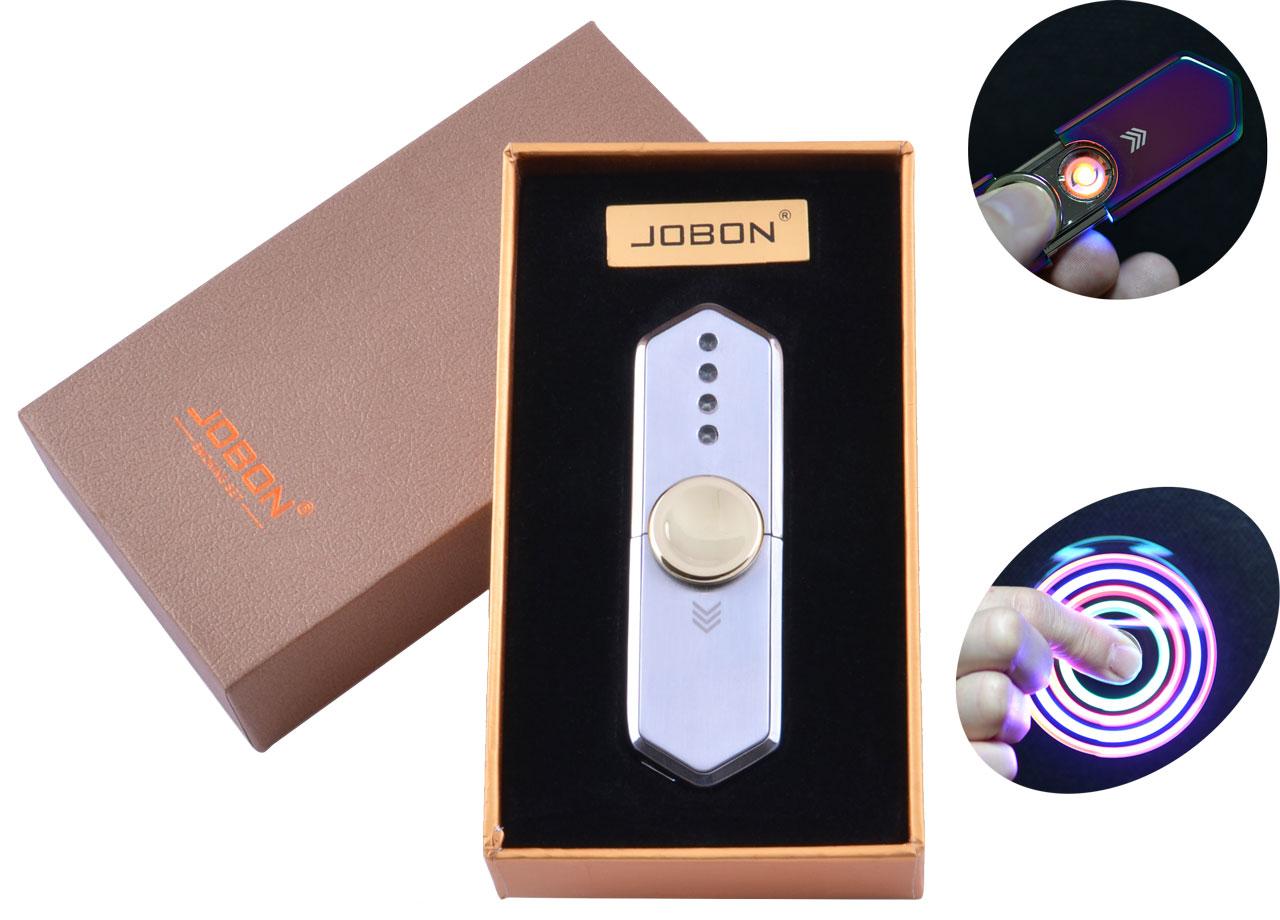 

USB зажигалка-спиннер в подарочной упаковке Jobon (Спираль накаливания) №HL-10 Silver