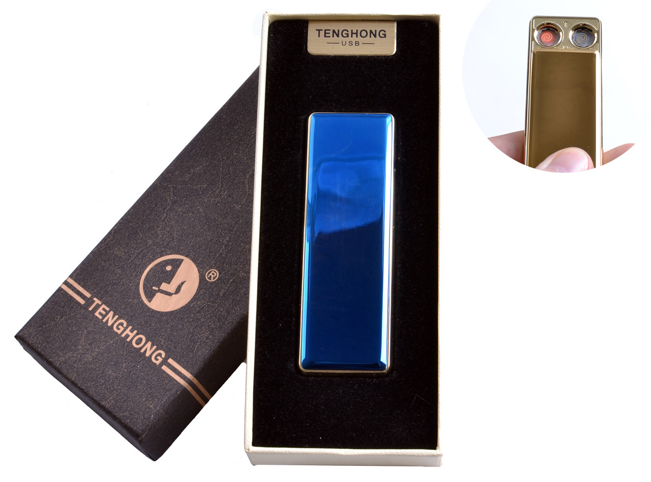 

USB зажигалка в подарочной упаковке (Две спирали накаливания) №4863 Синий