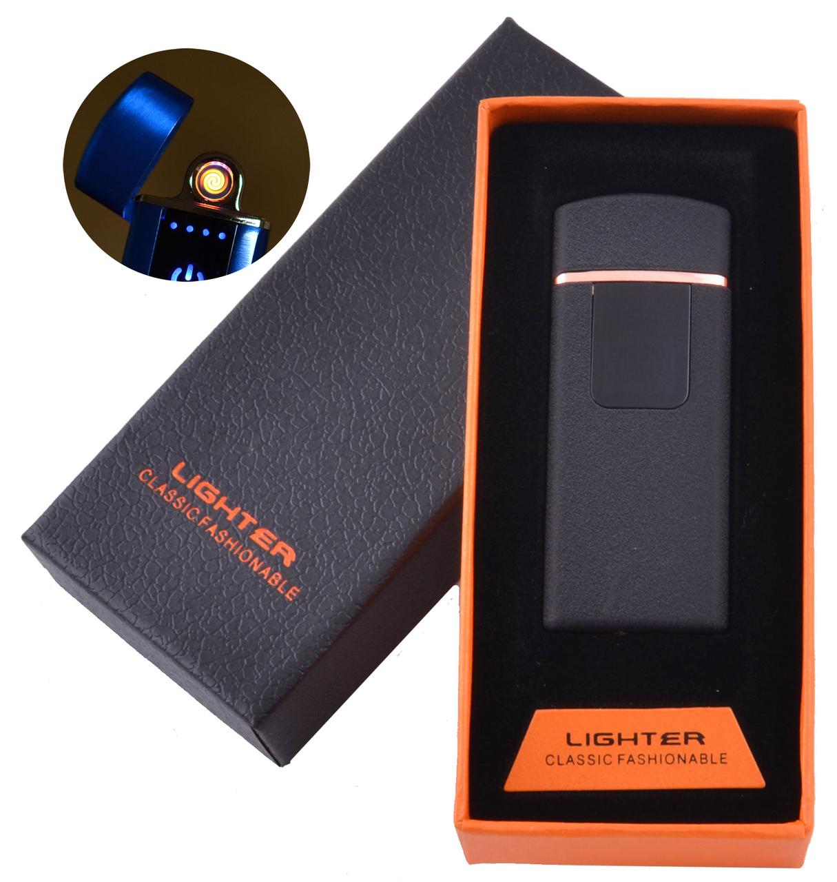 

USB зажигалка в подарочной коробке LIGHTER (Спираль накаливания) №HL-132 Black матовый