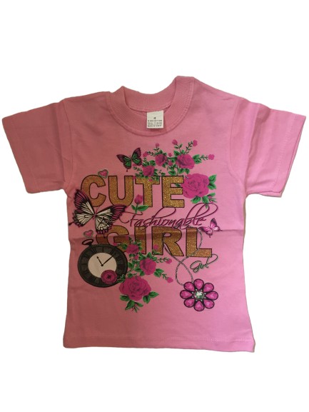 

Футболка для девочки Cute 7 лет 128-134 см розовая