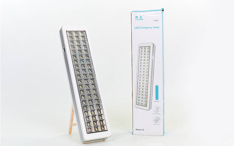 

Фонарь аккум. аварийный светодиодный переносн. TY-8684A /2 (60 led, на бат. (3C), аккум, р-р 43,5х10см, белый)