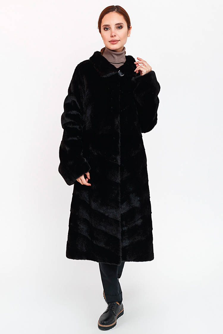 

Шуба Finezza Piezza b/110  Черная 76020016, Шуба Finezza Piezza b/110 42 Черная 76020016