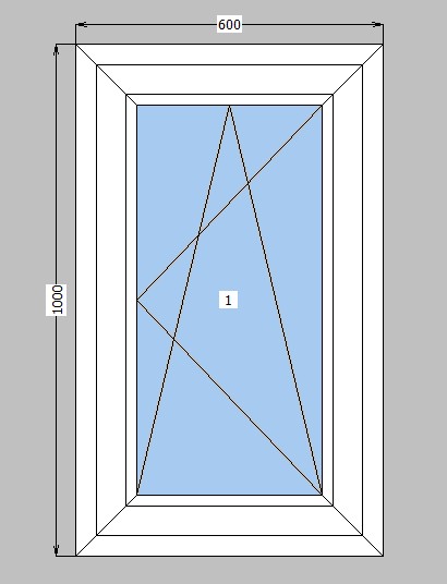 

Окно металлопластиковое Lider 58 mm 1-створчатое поворотно-откидное, фурнитура Vorne, 600х1000 мм, белое