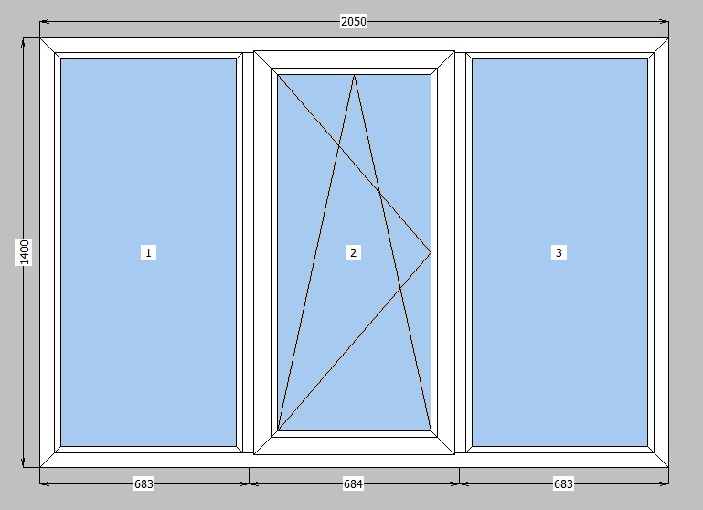 

Окно металлопластиковое Lider 58 mm 1-створчатое поворотно-откидное, фурнитура Vorne, 2050х1400 мм, белое