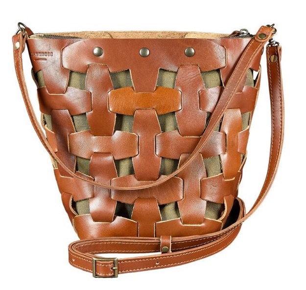 

Сумка женская кожаная плетеная BlankNote KRAST светло-коричневая BN-BAG-32-k