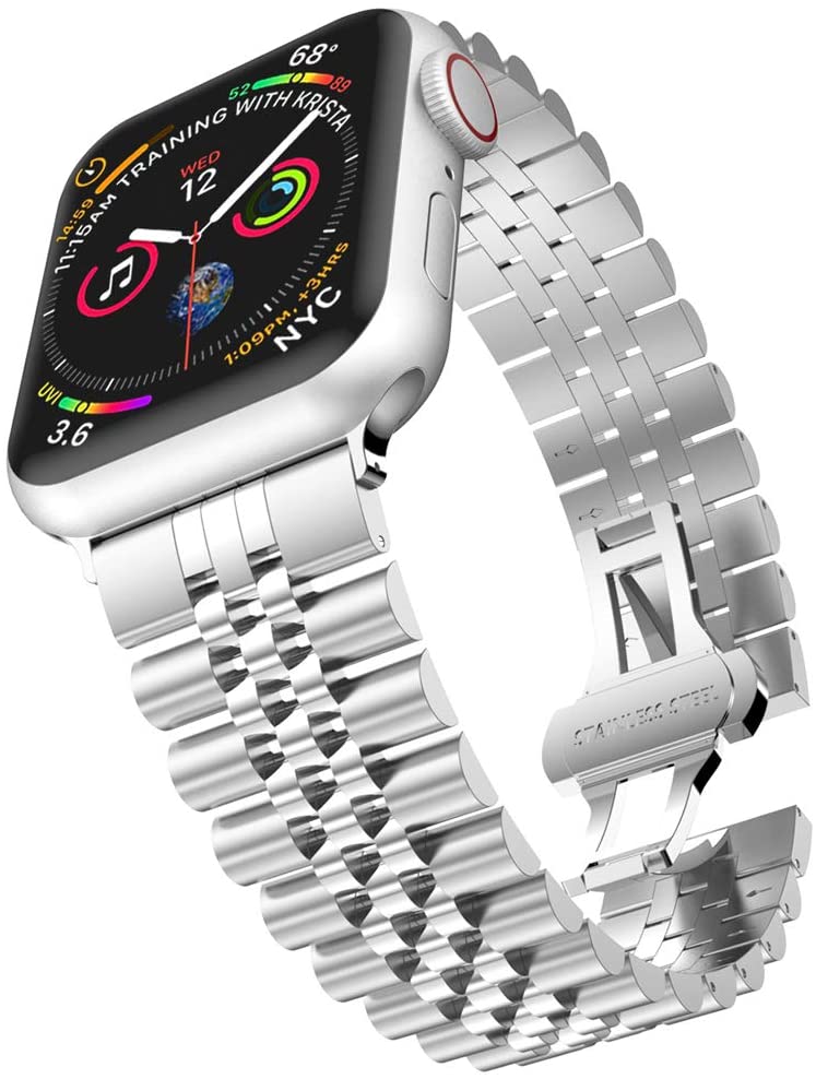 Металлический ремешок STR 5-Bead Rolex Metal Band for Apple Watch 38/40 ...