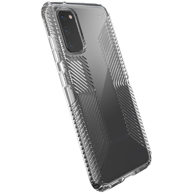 

​Антибактериальный противоударный чехол бампер Speck Perfect Clear with Grips Samsung Galaxy S20 5G G980 clear