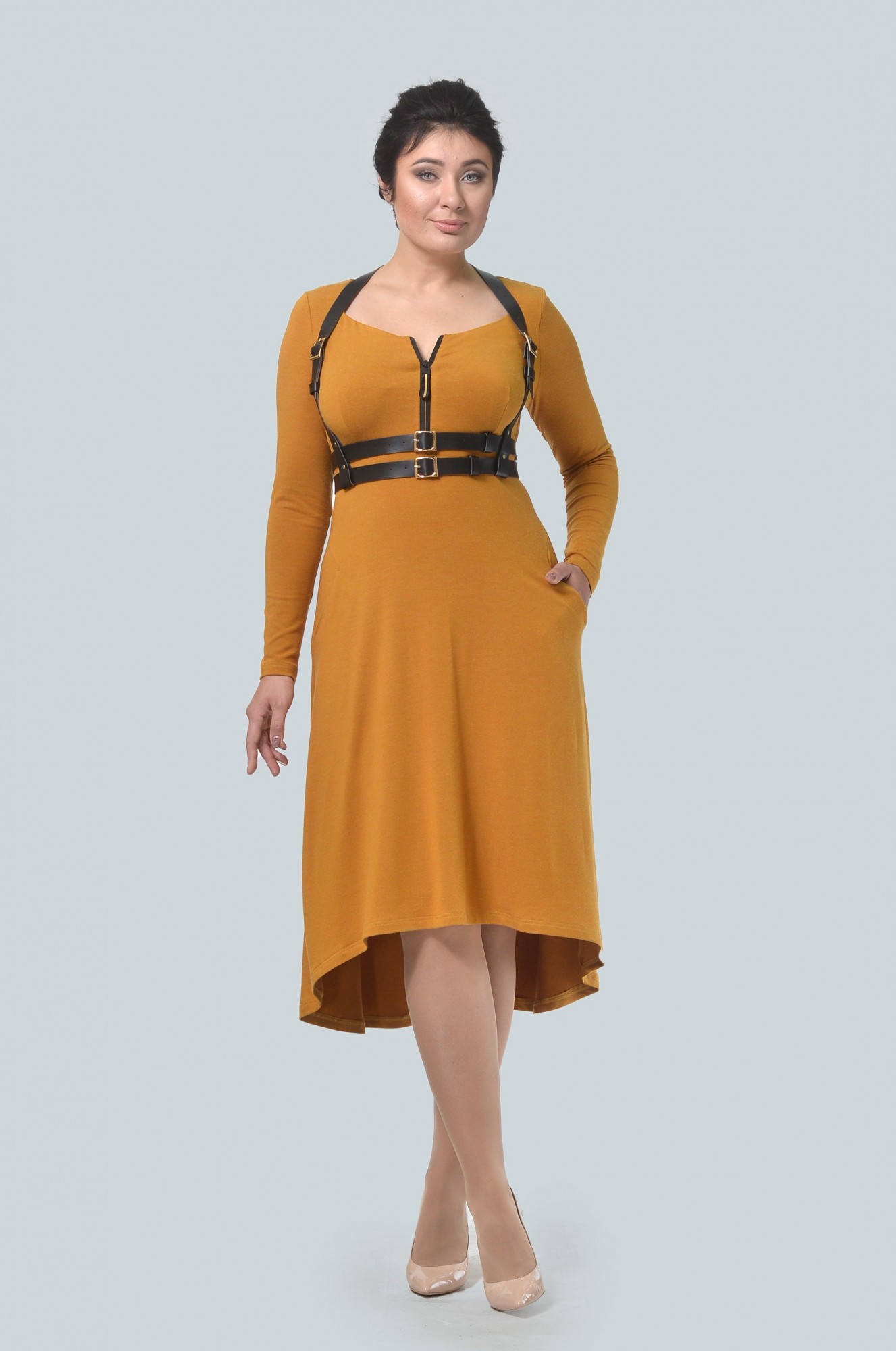 

Женские платье Alika Kruss, Тета горчичный 2XL