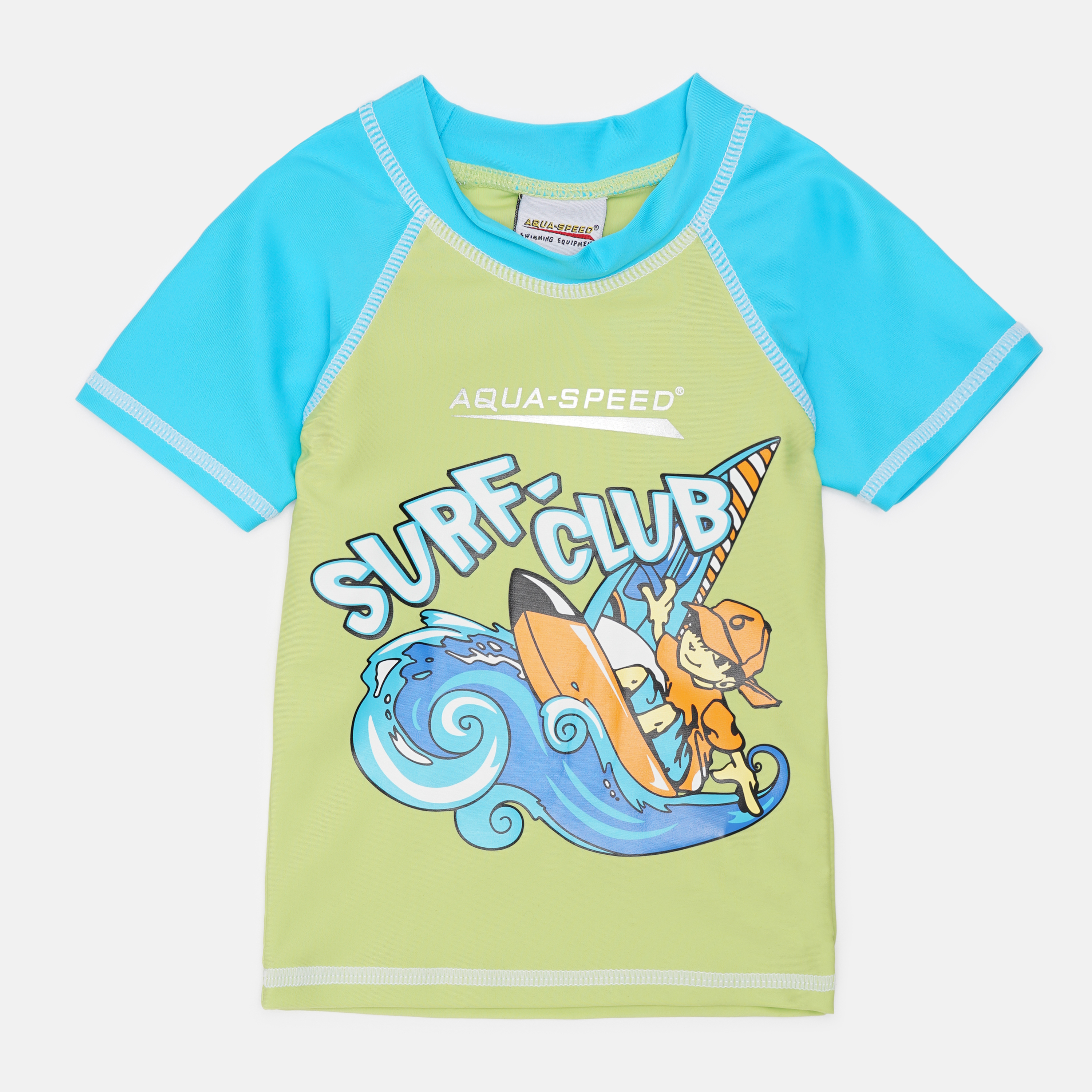 

Футболка для плаванья Aqua Speed SURF-CLUB T-SHIRT 2029 383-04 122 см Зеленый/Голубой