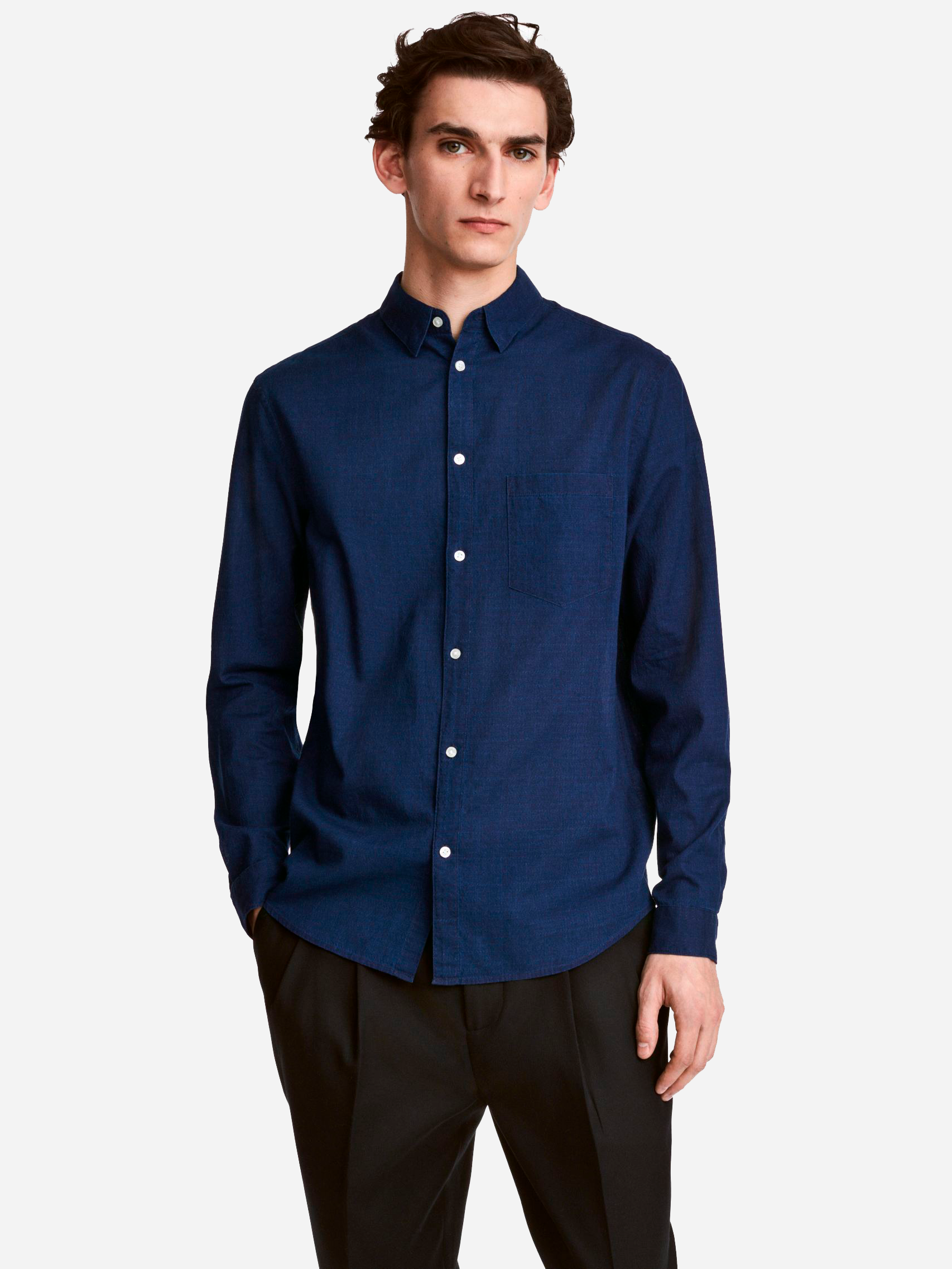 

Рубашка джинсовая H&M 0532444-5  Темно-синяя (СА2000001526163, Рубашка джинсовая H&M 0532444-5 S Темно-синяя (СА2000001526163)