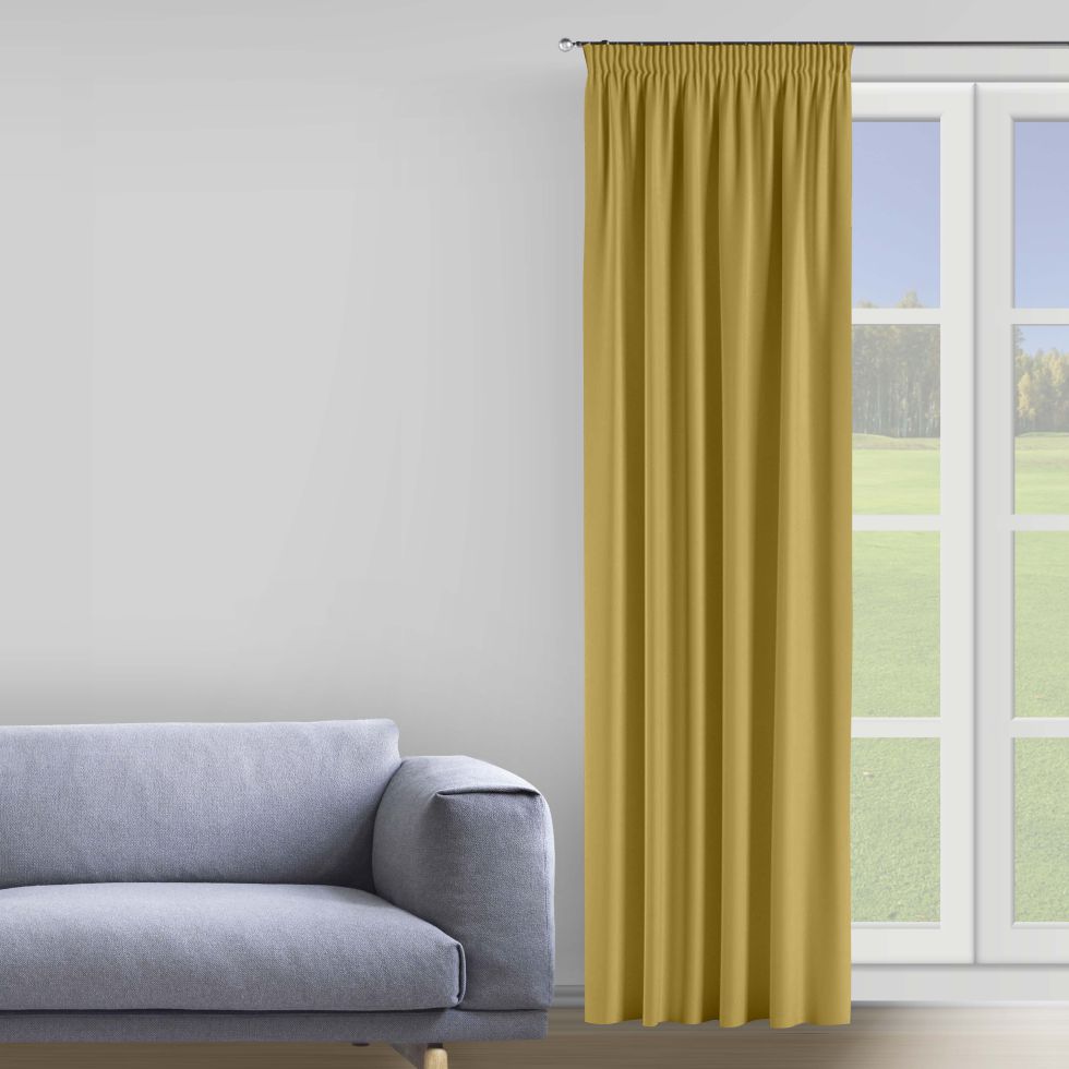 

Штора Decorator 300х275 желтый бархат на тесьме B207