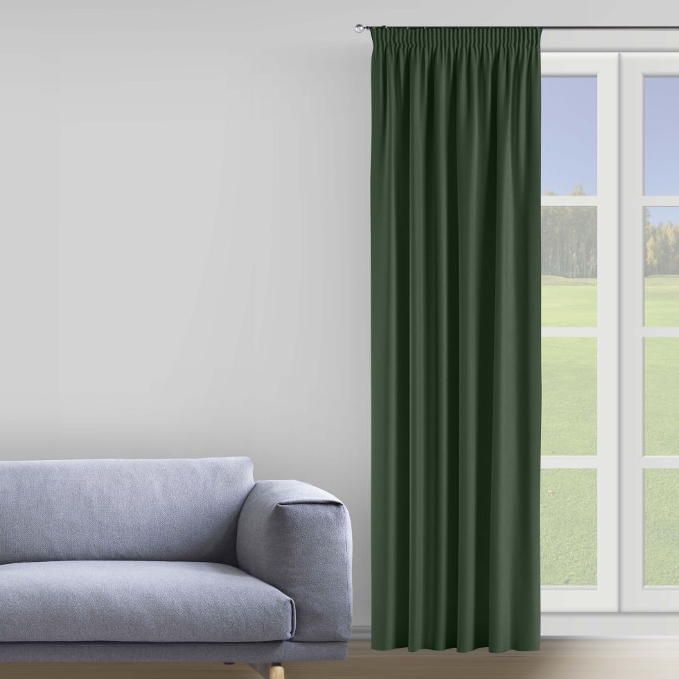 

Штора Decorator 150х275 зеленый бархат на тесьме B155