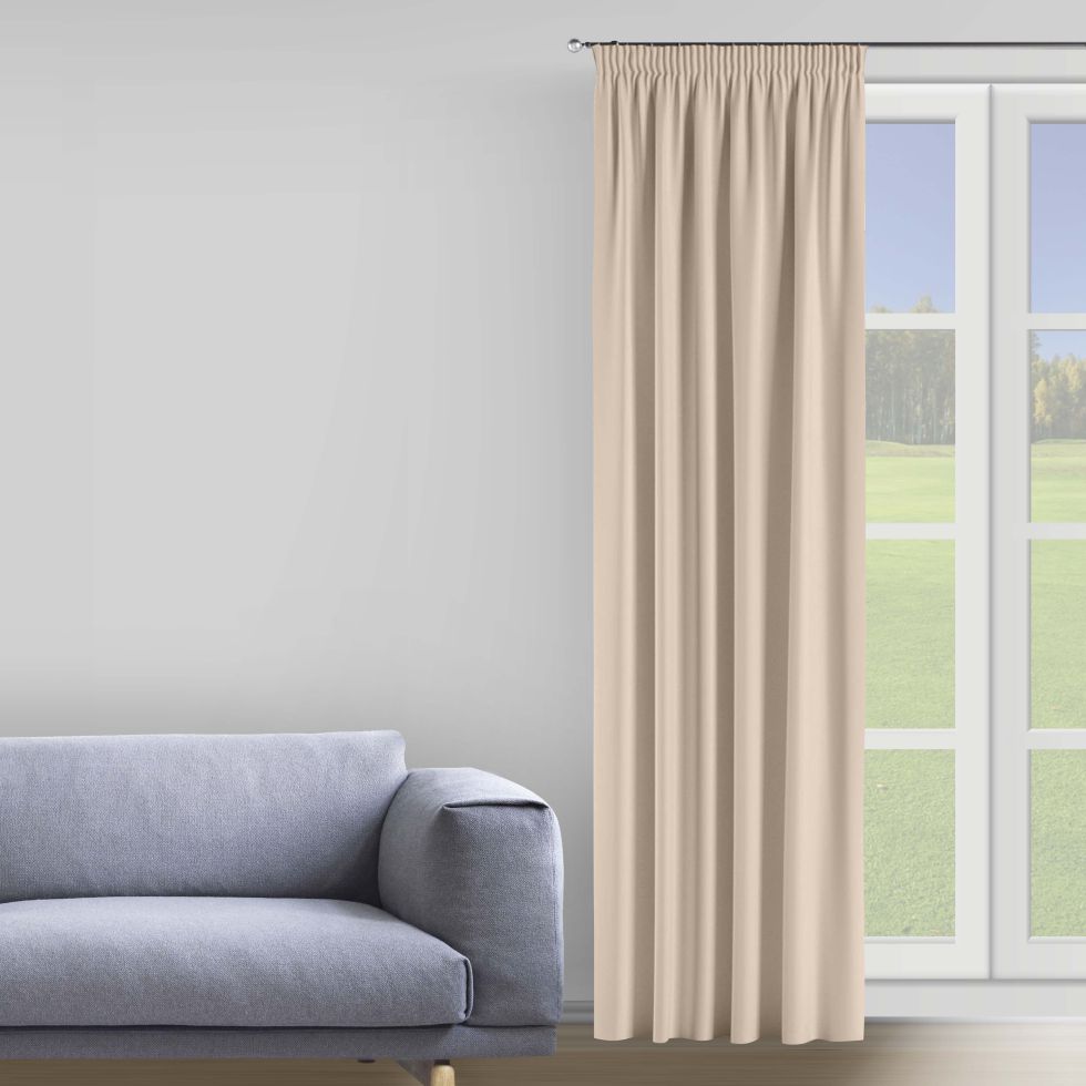

Комплект штор Decorator 2 шт 150х275 светло-бежевый бархат на тесьме B203