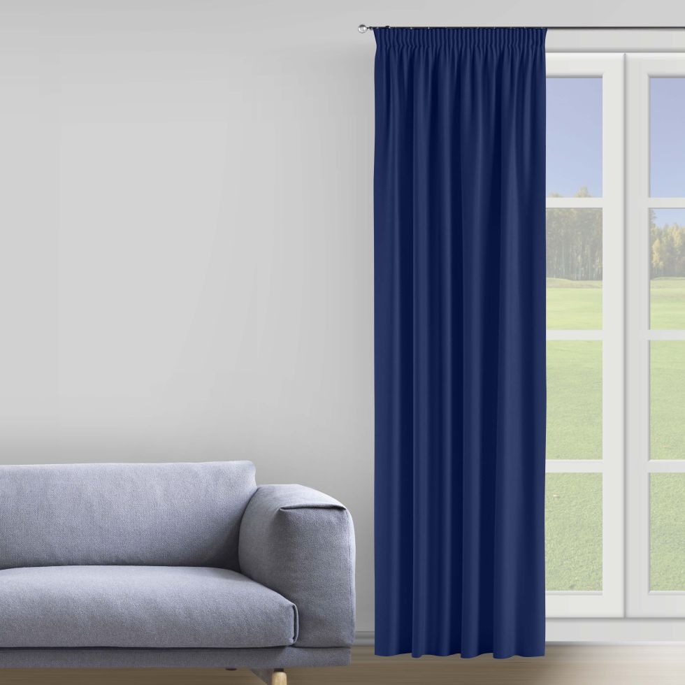 

Комплект штор Decorator 2 шт 150х275 синий бархат на тесьме B139