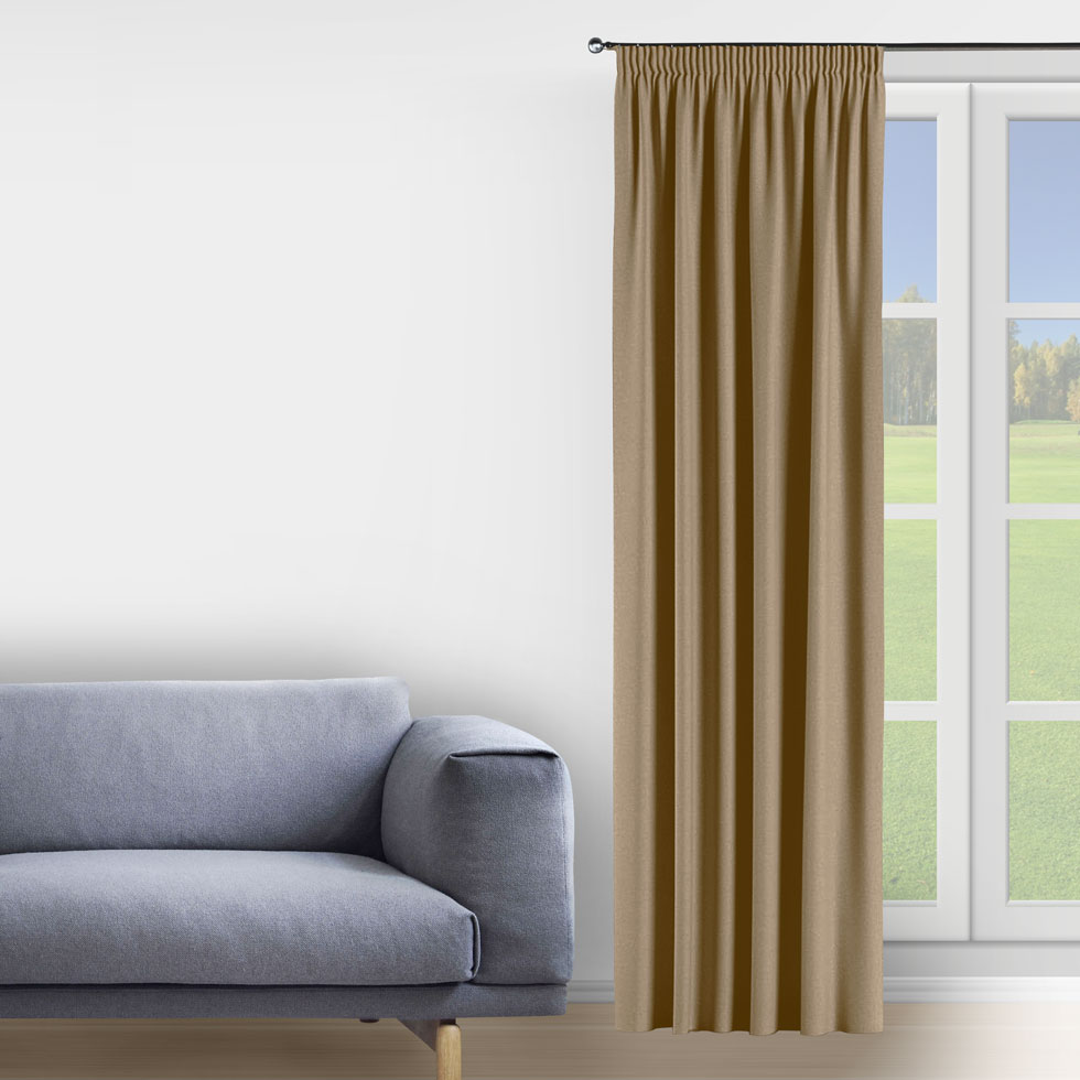 

Штора Decorator 250х275 бежевый блэкаут на тесьме FD05