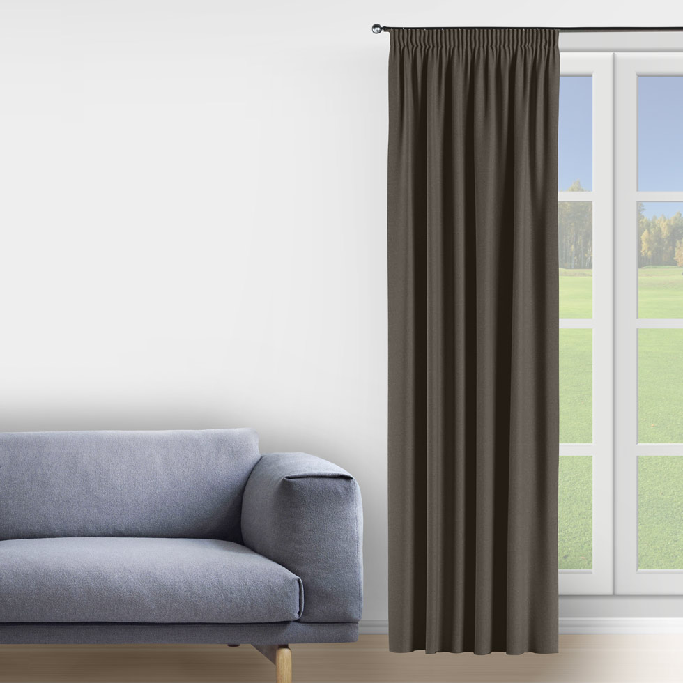 

Штора Decorator 300х275 коричневый блэкаут на тесьме FD13