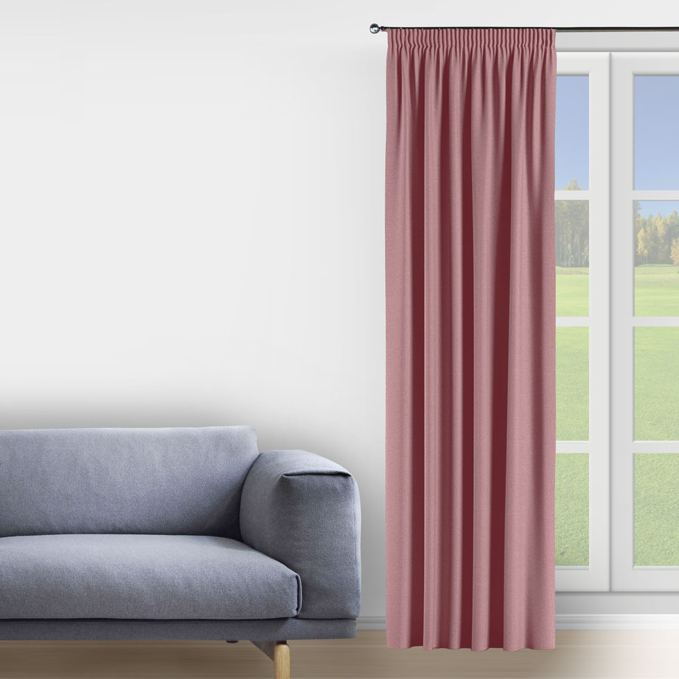 

Комплект штор Decorator 2 шт 150х275 розовый блэкаут на тесьме FD07