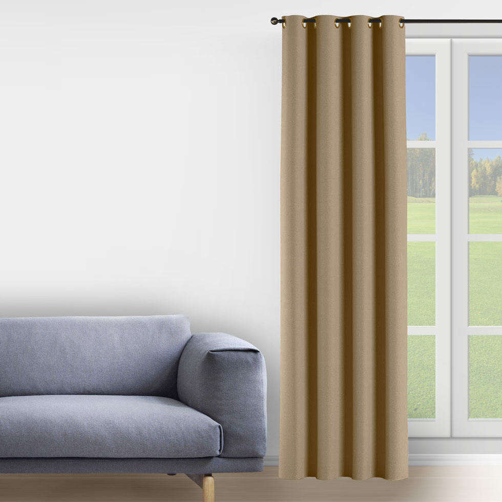 

Штора Decorator 300х258 бежевый блэкаут на люверсах FD05