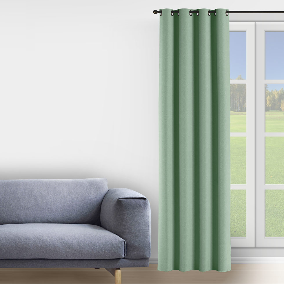

Штора Decorator 300х258 мятный блэкаут на люверсах FD08