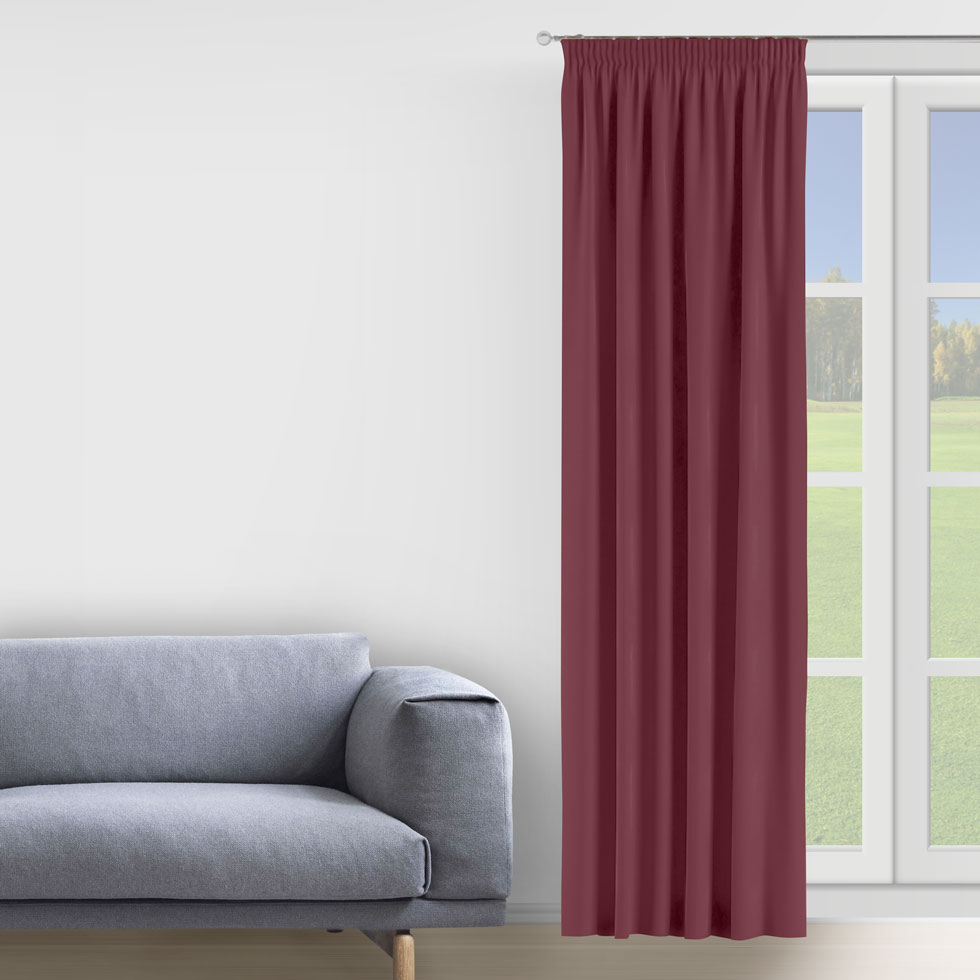 

Штора Decorator 300х275 бордовый микровелюр на тесьме D067